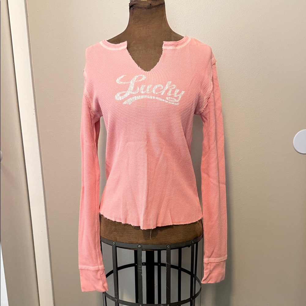 Lucky Brand Pink Long Sleeve Women's Tee